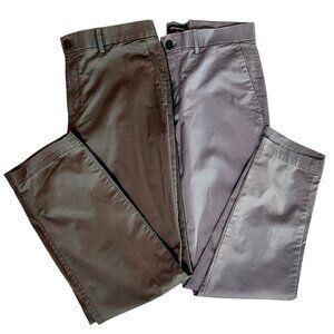 Lot 2 Banana Republic Men’s Slim Fit 33x32 Gray Blue Dress Pants Office Casual